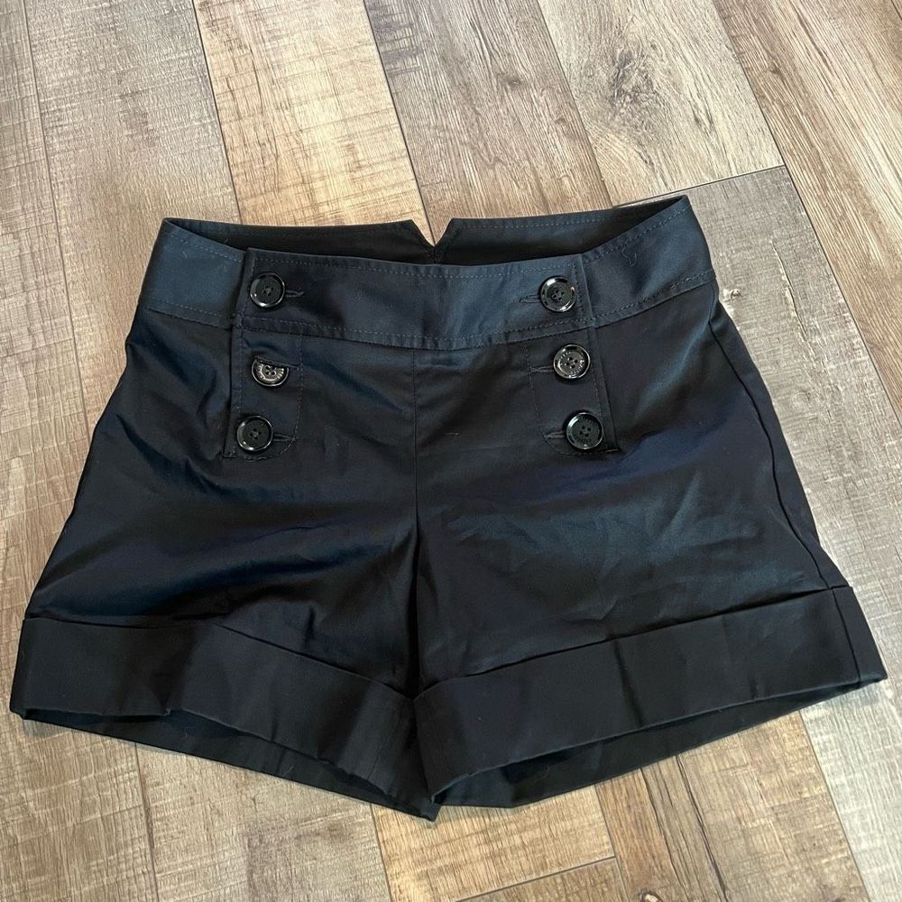 EXPRESS black button midi sailor business shorts size 0